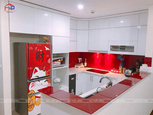 Tủ bếp gỗ Acrylic TBAC05