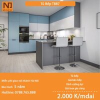 Tủ bếp gỗ MDF cốt xanh thái khung bồn nhựa picomat TB87