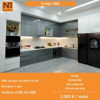 Tủ bếp gỗ MDF cốt xanh thái khung bồn nhựa picomat TB80