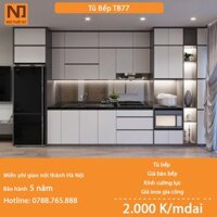 Tủ bếp gỗ MDF cốt xanh thái khung bồn nhựa picomat TB77