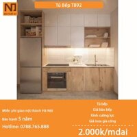 Tủ bếp gỗ MDF cốt xanh thái khung bồn nhựa picomat TB92