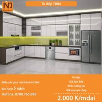 Tủ bếp gỗ MDF cốt xanh thái khung bồn nhựa picomat TB84