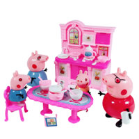 Tủ Bếp Heo Peppa Pig Bếp Gia Đình Heo cho bé chơi đồ hàng với gia đình peppa rèn luyện sự quan tâm tới gia đình