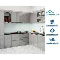 Tủ Bếp Hiện Đại Sang Trọng Nhựa Vincoplast Sẵn Bồn Rửa Và Vòi Nước Chống Thấm, Chống Nước Cao Cấp - Thi Công Trọn Gói