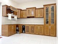 Tủ bếp nhôm kính – TBNK08