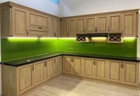 Tủ bếp nhôm vân gỗ TNML03