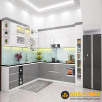 Tủ Bếp Nhựa Đặc PVC Pima Cánh Phủ Acrylic PA01
