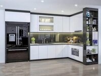 Tủ bếp nhựa Đài Loan gỗ tự nhiên gỗ công nghiệp MDF acrylic picomat chữ L cánh kính composite cao cấp mẫu tủ bếp cửa nhôm kính inox chống cháy vân gỗ đẹp Ninh Giang Tứ Kỳ Thanh Miện Gia Lộc Thanh Hà Hải Dương