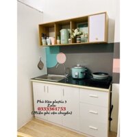 Tủ bếp nhựa nhỏ xinh sẵn bồn miễn ship
