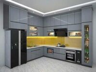 Tủ bếp nhựa Picomat chữ L TB74