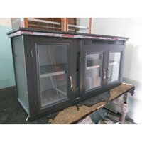 Tủ bếp treo tường nhôm kính loại khung nhôm hộp to mới 100%