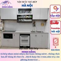tủ bếp,bàn bếp,kệ bếpb nhựa đài loan có hộc lò vi sóng kèm ô để máy rửa bát[free lắp đặt hà nội]