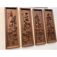Tứ bình gỗ gụ . Zalo0983155341