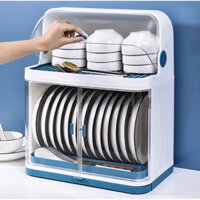 Tủ chạn bát nhựa có nắp đậy 2 tầng chống bụi thoát nước tốt
