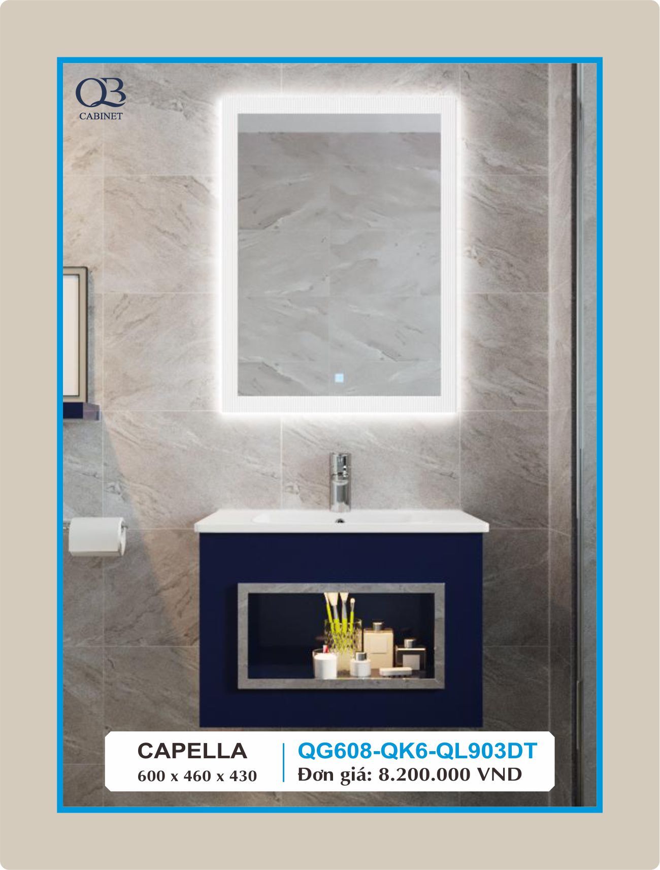 Tủ chậu lavabo cappella QG608-QK6-QL903DT