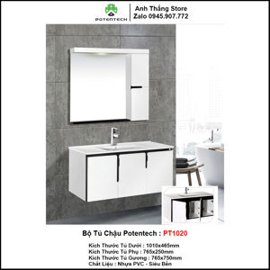Tủ chậu PVC Potentech 1020