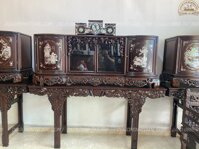 Tủ Chè Cánh Cong Khảm Đông Bích Ốc Đẹp gỗ gụ