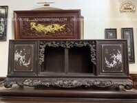 Tủ Chè Gỗ gụ mật hàng tái cánh khảm mai treo hàng khảm ốc sing sắc nét