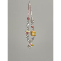 Tự Chế ins Niche Girl kitty Cat Mặt Dây Chuyền Điện Thoại Di Động Dây Xích Đính Hạt ccd Camera Dây Đeo Cổ Tay Chống Rơi