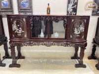 Tủ Chè Khảm Mai treo giá rẻ Gỗ Gụ Mật