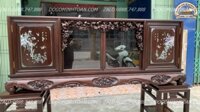 tủ chè khảm mai treo gỗ gụ mật hàng bệ lèo đục tay kỹ