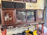 tủ chè khảm mai treo ốc đẹp gỗ gụ