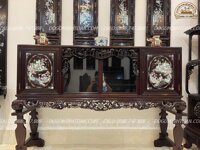 Tủ Chè Khảm Ốc Văn Vương Cầu Hiền Cánh Phẳng Giá Rẻ