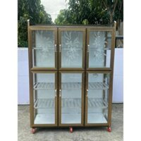 TỦ CHÉN NHÔM KÍNH 1,2M X1,6M
