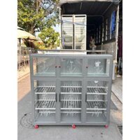 TỦ CHÉN NHÔM KÍNH 1,4M X 1,4M