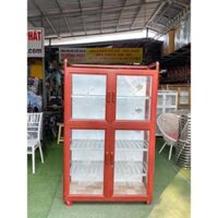 TỦ CHÉN NHÔM KÍNH 1M X 1,6M ĐẾ GẠCH