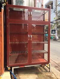 Tủ chén nhôm kính(hàng đặt)35*100*140