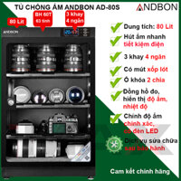 Tủ chống ẩm Andbon 80 Lít, Hàng chính hãng - AD-80S