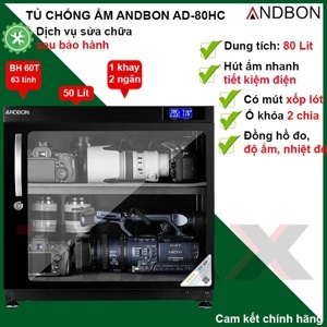 Tủ chống ẩm Andbon AD-80HC - tủ ngang, 80 lít