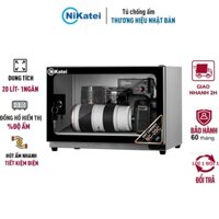 Tủ chống ẩm máy ảnh 20 Lít nhập khẩu Nikatei NC-20C Silver chính hãng, Tủ hút ẩm máy ảnh 20l một ngăn tiết kiệm điện