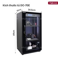 Tủ chống ẩm máy ảnh 70L nhập khẩu Fujihome, tủ hút ẩm 70 Lít 3 ngăn điện tử bảo quản máy ảnh dry cabinet bảo hành 3 năm