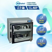 Tủ chống ẩm nhập khẩu Nikatei NC-80HS Siver Plus dung tích 80 lít - Bảo hành điện tử