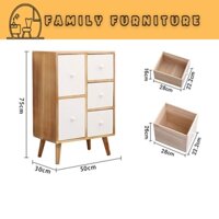 Tủ đa năng FAMILY, tab đầu giường- tủ sách thiết kế hiện đại nhiều lựa chọn FML075