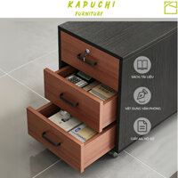 Tủ đa năng tủ 3 ngăn kéo kèm bánh xe kệ để đầu giường gỗ hiện đại sang trọng KAPUCHI - KP370