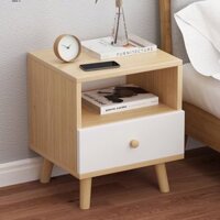 Tủ đầu giường 1 ngăn kéo Bắc Âu cao cấp, tab đầu giường có ngăn trang trí phòng khách, chất gỗ MDF dày 12mm