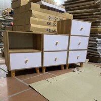 Tủ đầu giường 1,2,3 ngăn kéo Bắc Âu cao cấp, tab đầu giường có ngăn trang trí phòng khách, dễ dàng lắp ráp