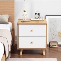 Tủ đầu giường 2 ngăn kéo Bắc Âu cao cấp, tab đầu giường có ngăn trang trí phòng khách, chất gỗ MDF dày 12mm
