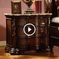 Tủ đầu giường cổ điển gỗ tự nhiên GHC-573