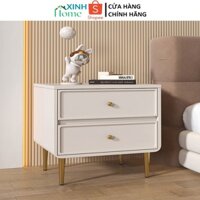 Tủ đầu giường có ngăn tủ tab đầu giường trang trí phong cách Bắc Âu kệ gỗ nguyên khối có ngăn cao cấp 50x40x50cm