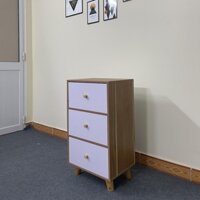 Tủ đầu giường có ngăn tủ tab đầu giường trang trí phong cách Bắc Âu kệ gỗ có ngăn MDF cao cấp 50x40x30 TAGO ND31
