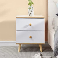 Tủ đầu giường có ngăn tủ Tab đầu giường trang trí phong cách Bắc Âu kệ gỗ có ngăn MDF cao cấp 50x40x30 H18