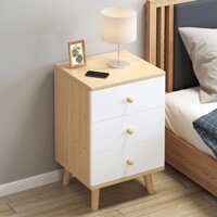 Tủ đầu giường có ngăn tủ tab đầu giường 1,2,3 tầng phong cách Bắc Âu kệ gỗ có ngăn MDF cao cấp ND31