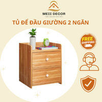 Tủ Đầu Giường 💗FREESHIP💗 Tab Đầu Giường 2 Ngăn Gỗ MDF Cao Cấp MEII DECOR