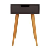 Tủ đầu giường - Gỗ cao su màu đen | Nội thất TACASA