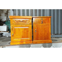 TỦ ĐẦU GIƯỜNG GỖ CAO SU NÂU ĐỎ