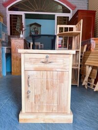 Tủ đầu giường gỗ cao su tự nhiên giá rẻ